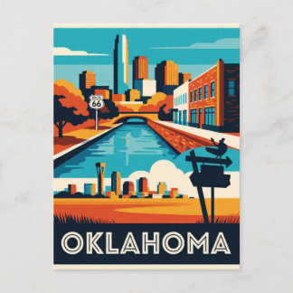Carte Postale Oklahoma USA Route 66 And Plains Travel 🛣️