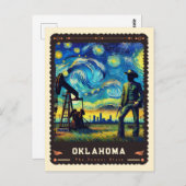 Carte Postale Oklahoma | Vincent Van Gogh inspiré (Devant / Derrière)