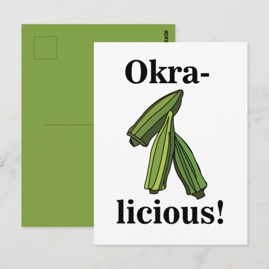 Carte Postale Okra Vegetable Vegetarian Food (Devant / Derrière)