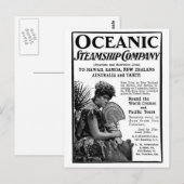 Carte Postale Old Advert Oceanship Company (Devant / Derrière)