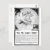 Carte Postale Old Advert : Pour les toilettes de ma dame (Devant / Derrière)