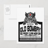 Carte Postale Old Bombay Gin (Devant / Derrière)