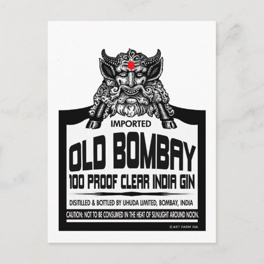 Carte Postale Old Bombay Gin (Devant)
