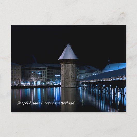 Carte Postale Old chapel bridge lucerne postcard (Devant)