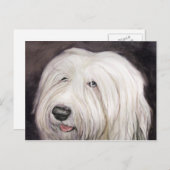 Carte postale Old English Sheepdog Art (Devant / Derrière)