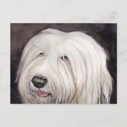 Carte postale Old English Sheepdog Art (Devant)