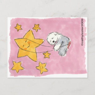 Carte Postale Old English Sheepdog Star