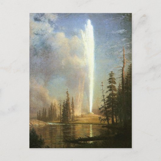 Carte Postale Old Faithful, Albert Bierstadt (Devant)
