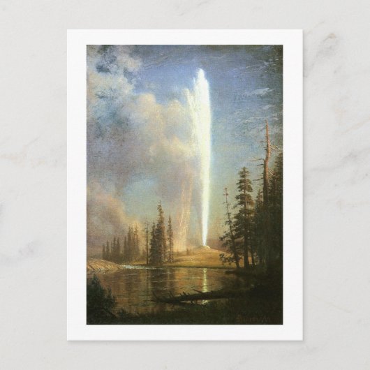 Carte Postale Old Faithful, Albert Bierstadt (Devant)