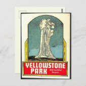 Carte Postale Old Faithful Yellowstone (Devant / Derrière)