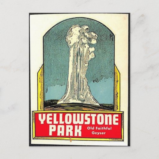 Carte Postale Old Faithful Yellowstone (Devant)