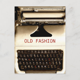 Carte Postale Old Fashion Love - Typewriter Machine