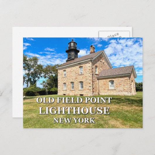 Carte Postale Old Field Point Lighthouse, New York Postcard (Devant / Derrière)