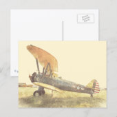 Carte Postale Old Fighter Biplane Airplanes Postcard (Devant / Derrière)