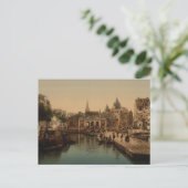Carte Postale Old Fishmarket et Bourse, Amsterdam, Pays-Bas (Debout devant)