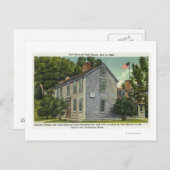 Carte Postale Old Hancock Clark House Vue, Paul Revere Rode B (Devant / Derrière)