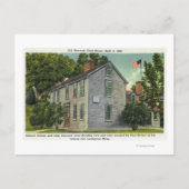 Carte Postale Old Hancock Clark House Vue, Paul Revere Rode B (Devant)