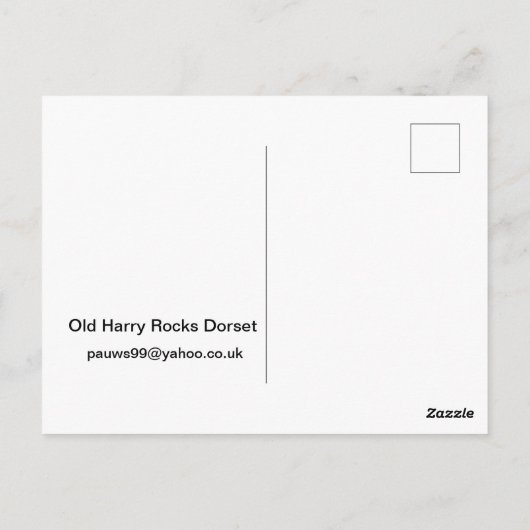 Carte Postale Old Harry Rocks Dorset (Dos)