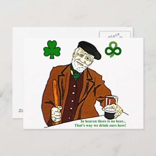 Carte postale Old Irish Drinker (Devant / Derrière)