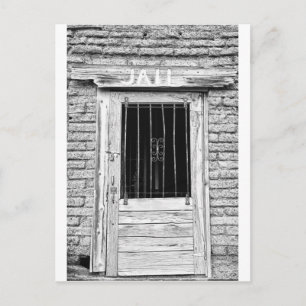 Carte Postale Old Jailhouse Door in Black and White