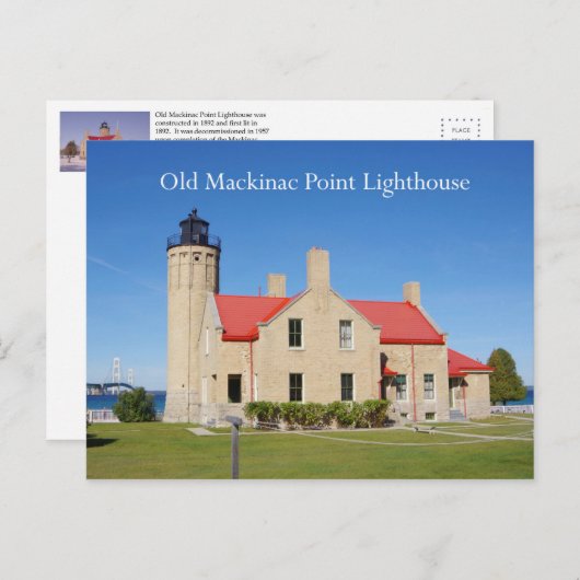 Carte postale Old Mackinac Point Lighthouse (Devant / Derrière)