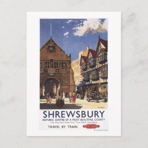 Carte Postale Old Market Hall Voir l'affiche des chemins de fer