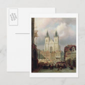 Carte Postale Old Market Place at Prague, 1881 (Devant / Derrière)