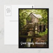 Carte Postale Old Mill et Waterwheel Great Smoky Mountains (Devant / Derrière)