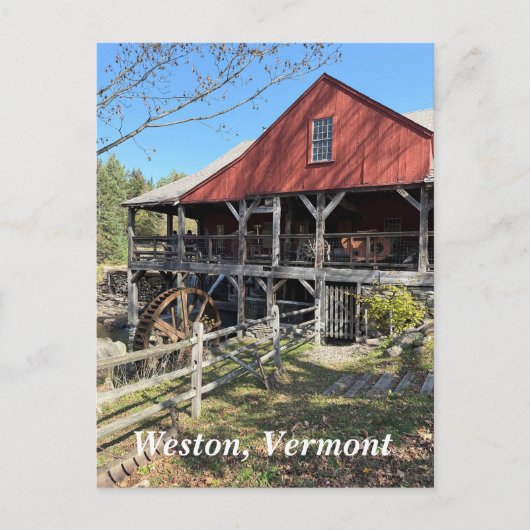 Carte Postale Old Mill Museum in Weston, VT (Devant)