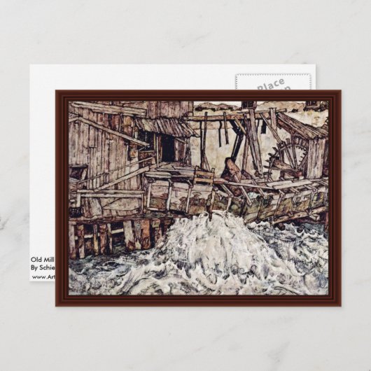 Carte Postale Old Mill Par Schiele Egon (Devant / Derrière)