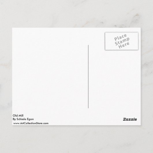 Carte Postale Old Mill Par Schiele Egon (Dos)