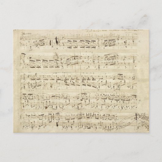 Carte Postale Old Music Notes (Devant)
