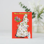 Carte Postale Old New Hampshire Map Postcard (Debout devant)