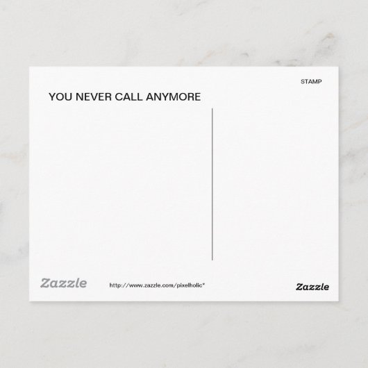 Carte Postale Old Pay Phone (Dos)