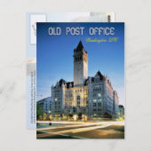 Carte Postale Old Post Office Pavilion, Washington DC (Devant / Derrière)
