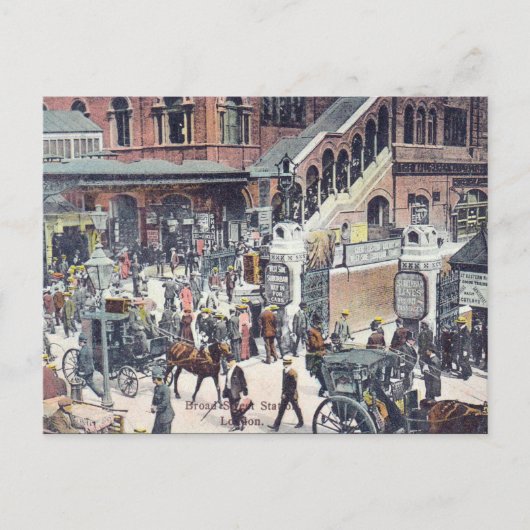 Carte Postale Old Postcard - Broad St Station, Londres (Devant)