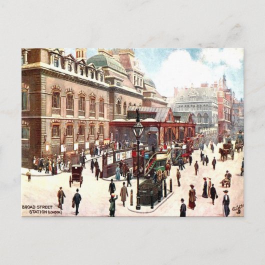 Carte Postale Old Postcard - Broad Street Station, Londres (Devant)