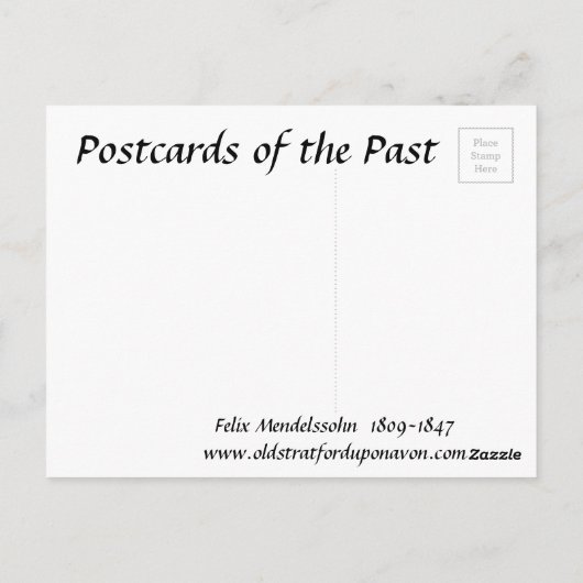 Carte Postale Old Postcard - Felix Mendelssohn (Dos)