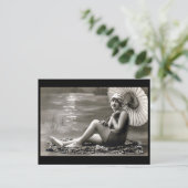 Carte Postale Old Postcard - Girl by the River (Debout devant)