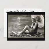 Carte Postale Old Postcard - Girl by the River (Devant / Derrière)