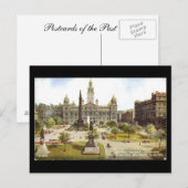 Carte Postale Old Postcard, Glasgow, George Square (Devant / Derrière)