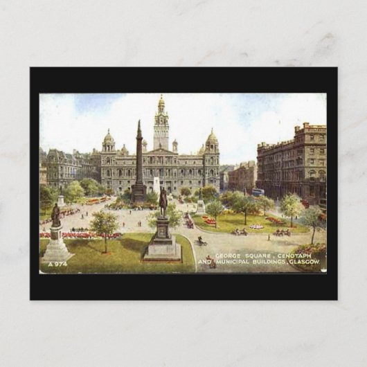 Carte Postale Old Postcard, Glasgow, George Square (Devant)