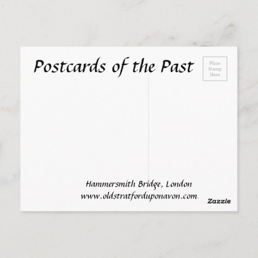 Carte Postale Old Postcard - Hammersmith Bridge, Londres (Dos)