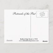 Carte Postale Old Postcard, High Street, Bedford, en 1918 (Dos)