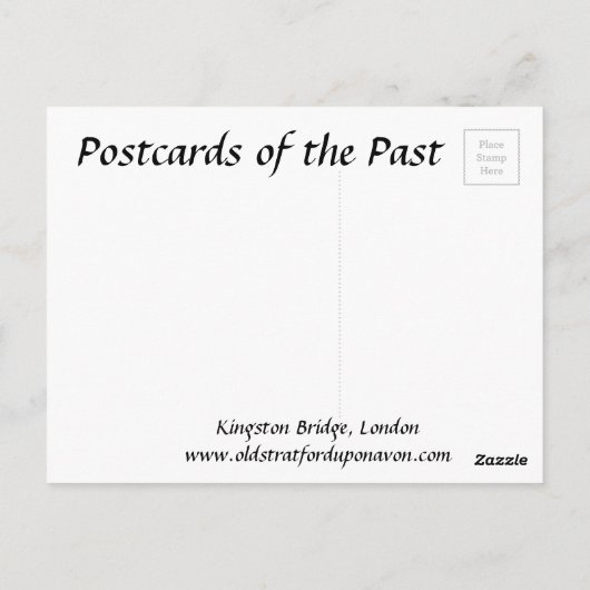 Carte Postale Old Postcard - Kingston Bridge, Londres (Dos)