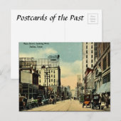 Carte Postale Old Postcard - Main Street, Dallas, Texas (Devant / Derrière)