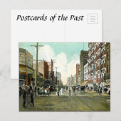 Carte Postale Old Postcard - Main Street, Dallas, Texas (Devant / Derrière)