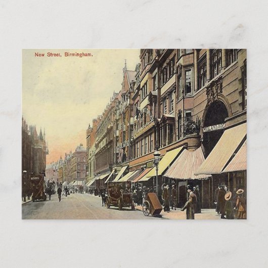 Carte Postale Old Postcard - New Street, Birmingham (Devant)