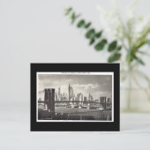 Carte Postale Old Postcard, New York City, Brooklyn Bridge (Debout devant)