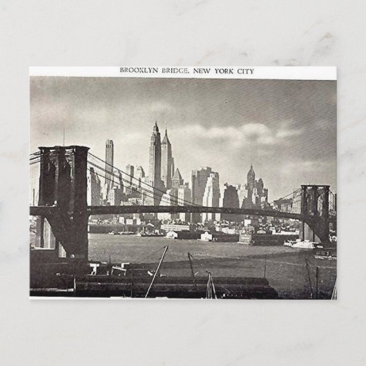 Carte Postale Old Postcard, New York City, Brooklyn Bridge Postc (Devant)